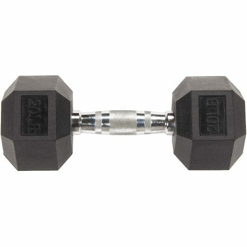 BalanceFrom Rubber Encased Hex Dumbbell Single DB20S
